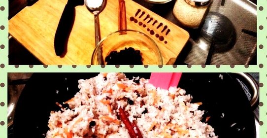 Рис с морковью и кокосовым орехом