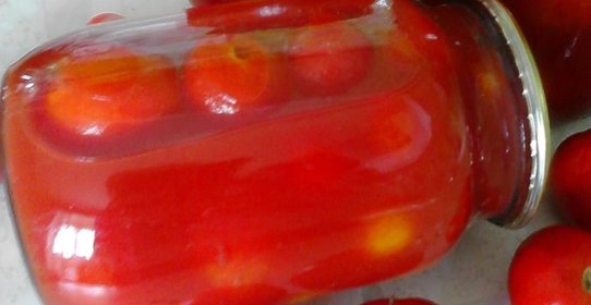 Помидоры в томатном соке