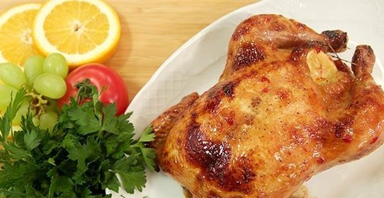 Курица с карамелизованными овощами