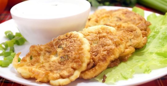 Оладьи с зеленым луком