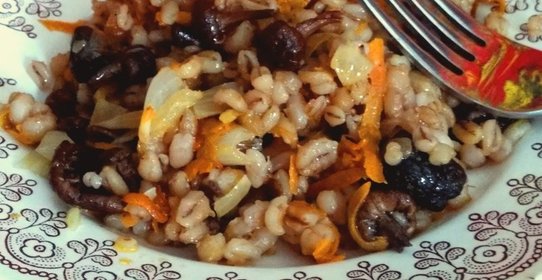 Перловая каша с опятами