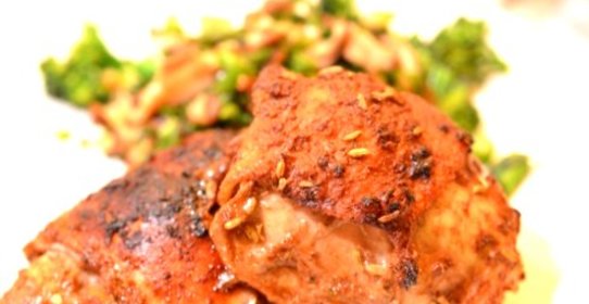 Запеченные куриные бедра