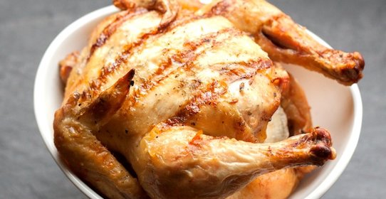 Курица на решетке гриль