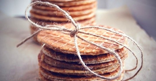 Голландские вафли с карамелью