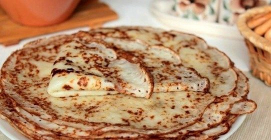 Блины на кефире вегетарианские