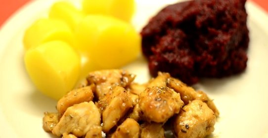 Куриное филе в лимонном соусе