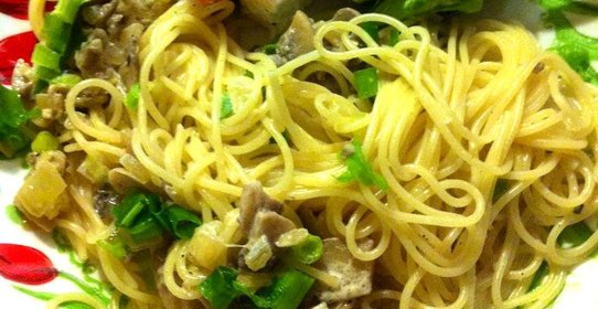 Паста в сливочно-грибном соусе