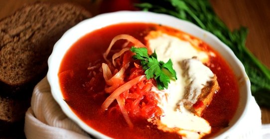 Борщ на свиных ребрышках