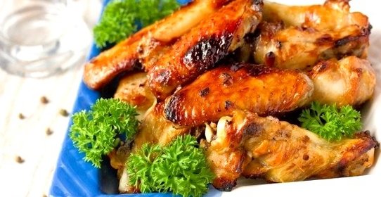 Куриные крылышки в медово-соевом маринаде