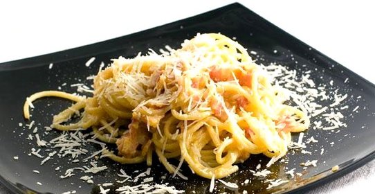 Спагетти с беконом