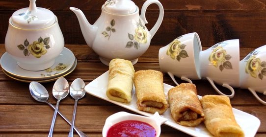 Блинчики со сладкой начинкой