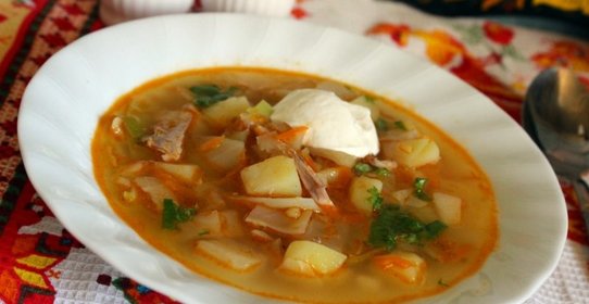 Щи из свежей капусты с репой