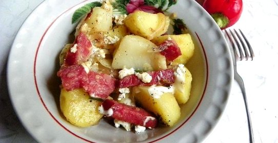 Картофель с творогом по - деревенски