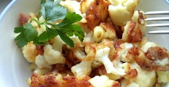 Замороженная цветная капуста на сковороде