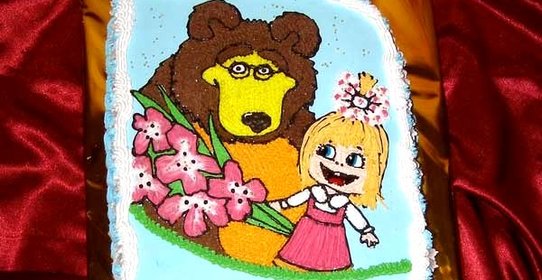 Торт Маша и медведь