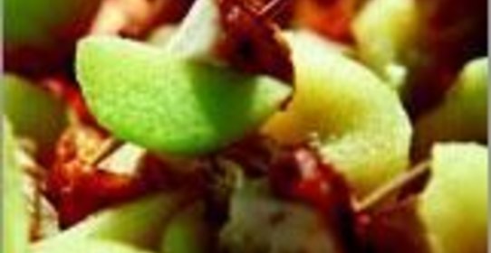 Копченая курица с дыней