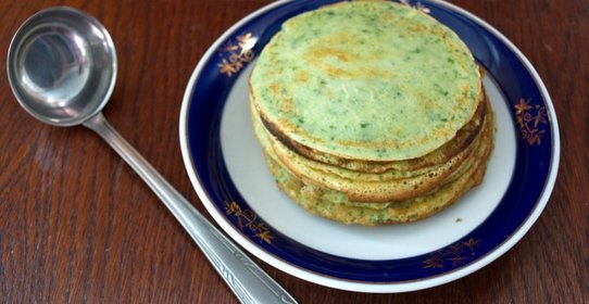 Блинчики шпинатные