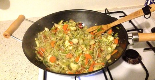 Овощи с креветками по‑китайски