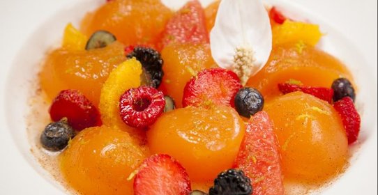 Желе-мармелад из лайма и грейпфрута с ягодами