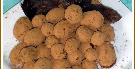 Десерт из винограда и шоколада Трюфельки