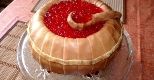 Торт Бочонок с икрой