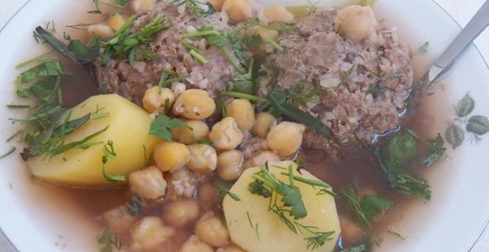 Суп Кюфта Бозбаш по азербайджански с рисом и мясом