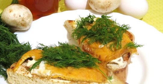 Брускетта с яйцом