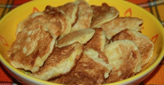 Оладьи на кефире с курицей и луком