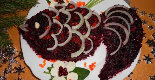 Салат Новогодняя рыбка