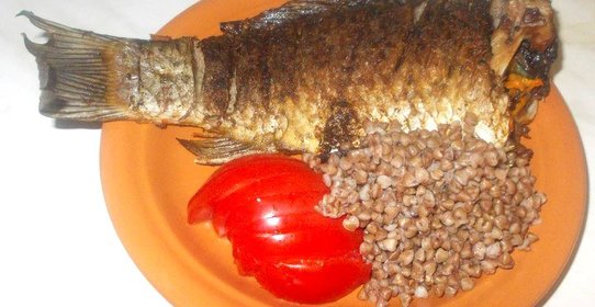 Карась фаршированный грибами