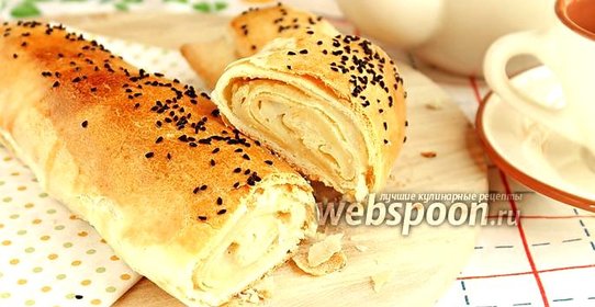 Картофельный рулет из бездрожжевого теста