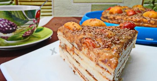 Торт Минутка на сковороде без выпечки