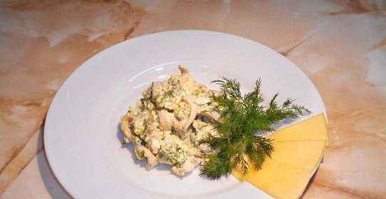 Кальмары с плавленым сыром