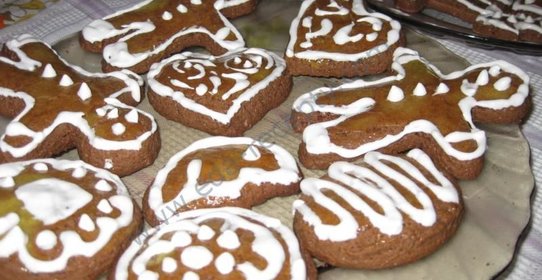 Новогодние имбирные пряники с глазурью