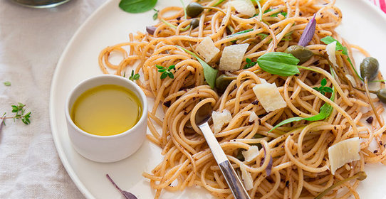 Спагетти с каперсами