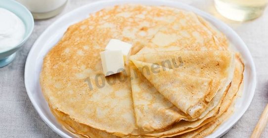 Тонкие блины на кислом молоке