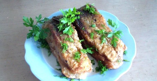 Рыба жареная в манной крупе