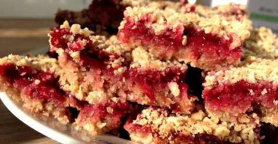 Клюквенное печенье (Cranberry crumble bars)