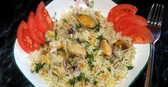 Плов с морепродуктами