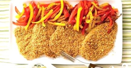 Запанированные свиные отбивные с горчицей