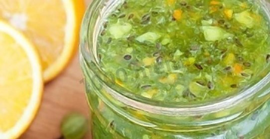 Варенье из крыжовника с лимоном и апельсинами на зиму