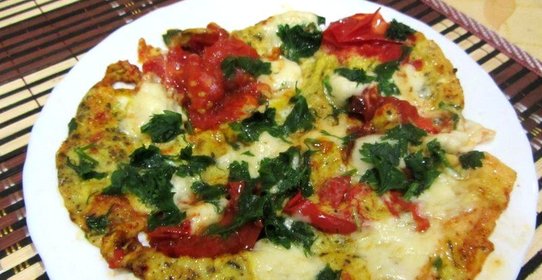 Яичница с моцареллой