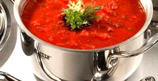 Борщ с квашеной капустой и фасолью