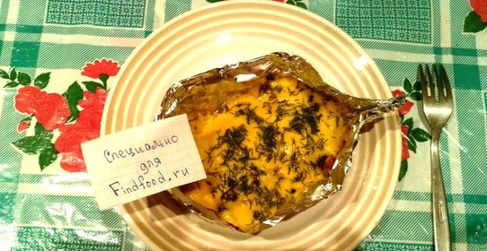 Менёк запеченный в лодочках из фольги