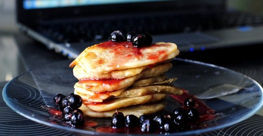 Вегетарианские оладьи на соевом молоке