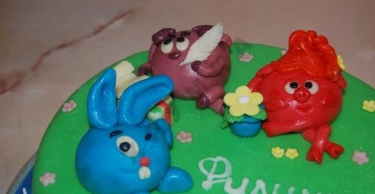 Торт Смешарики из мастики