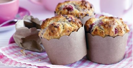 Маффины с белым шоколадом и виноградом