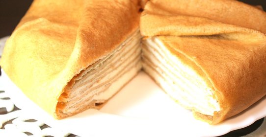 Блинный торт с сырным кремом