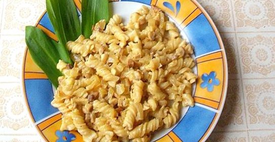 Макароны с грибами