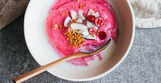 Пшеничная каша с клюквой